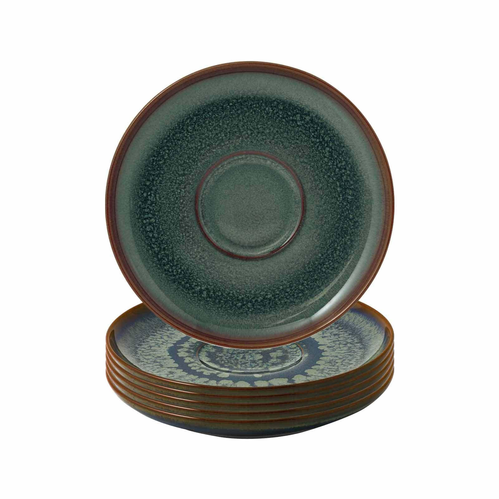 KAFFEEUNTERTASSEN Crafted Breeze ø 14,9 cm 6er Set - Blaugrau, Keramik (14.9cm) - like.Villeroy & Boch