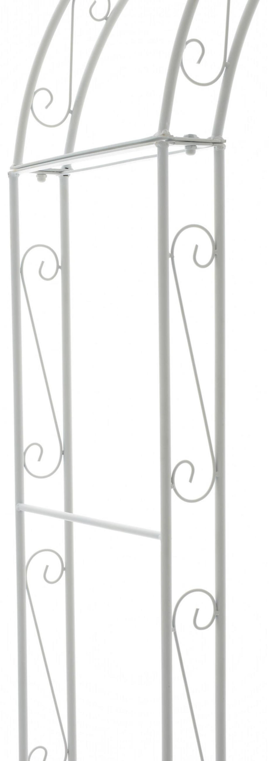 ROSENBOGEN Metall Weiß - Weiß, Metall (147/264/37cm) - CLP
