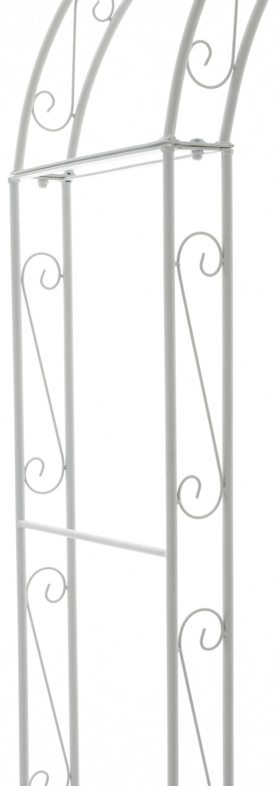 ROSENBOGEN Metall Weiß - Weiß, Metall (147/264/37cm) - CLP
