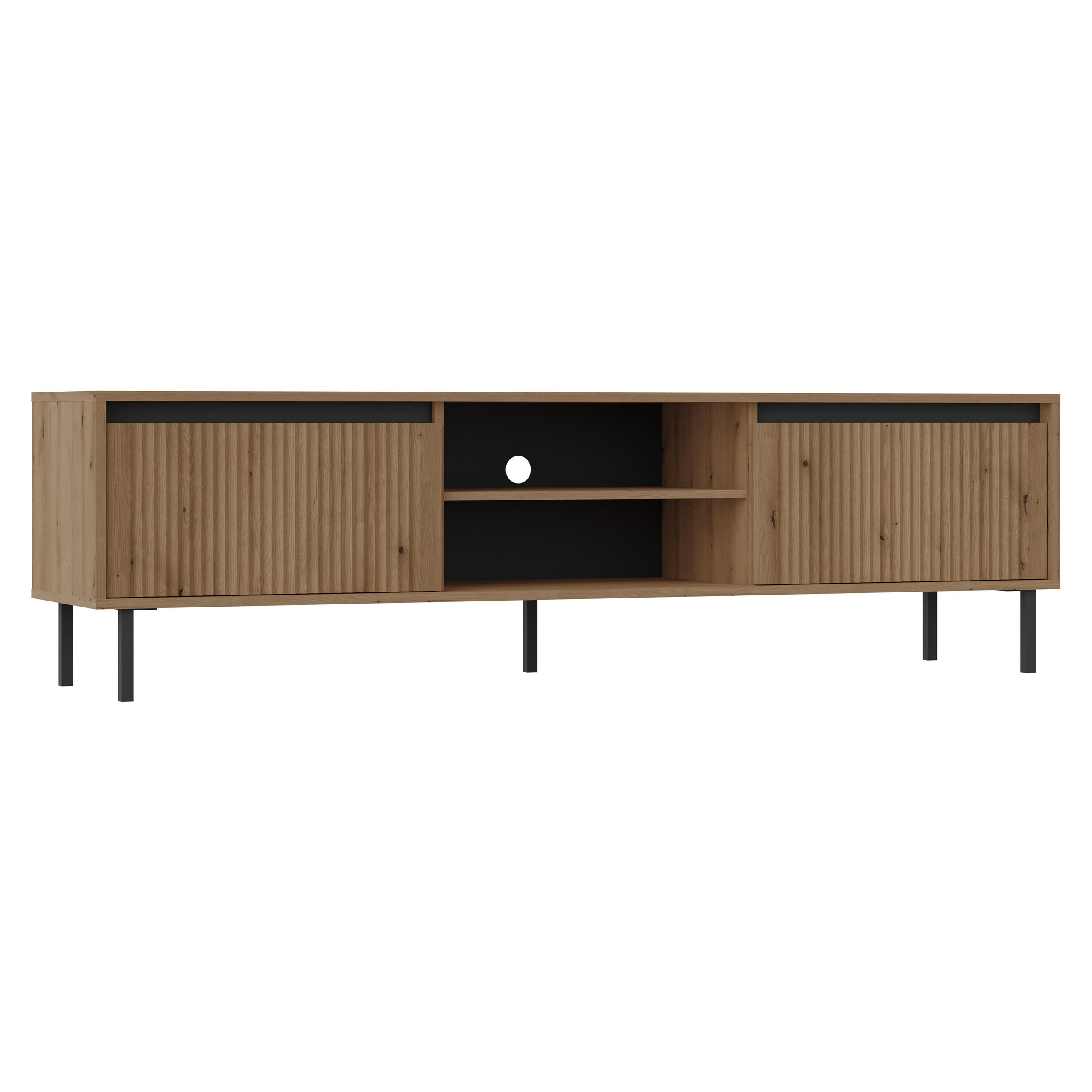 LOWBOARD OSTIA 178,6x40x50 cm mit 2 Schubladen für Wohnzimmer Modern Goldfarben - Goldfarben, Holzwerkstoff (178.6/50/40cm) - MASSENO
