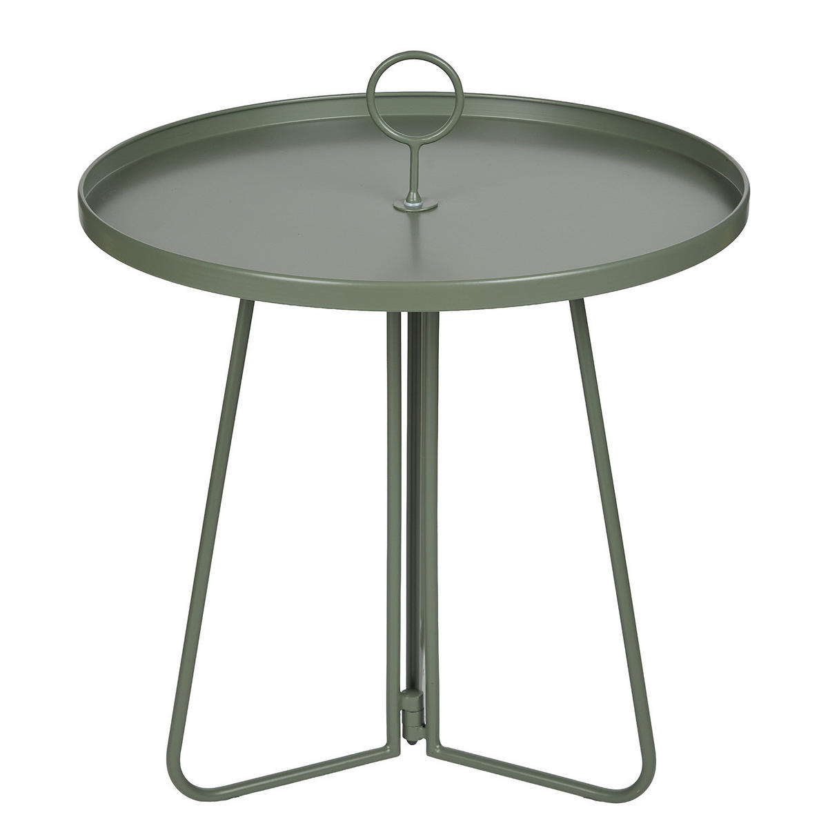 BEISTELLTISCH Porter mit Griff - Grün, Metall (45/45/53cm) - Butlers