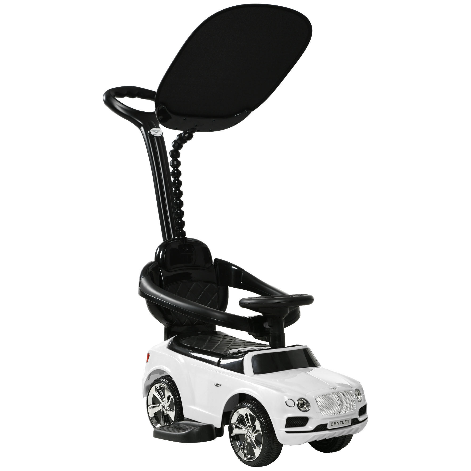 RUTSCHAUTO - Schwarz/Weiß, Kunststoff (90/49/95cm) - AIYAPLAY