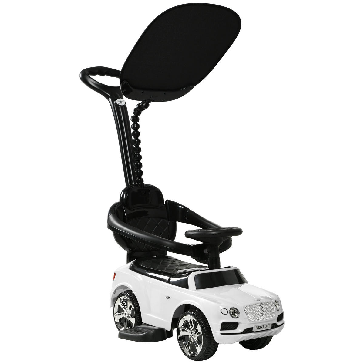 RUTSCHAUTO - Schwarz/Weiß, Kunststoff (90/49/95cm) - AIYAPLAY