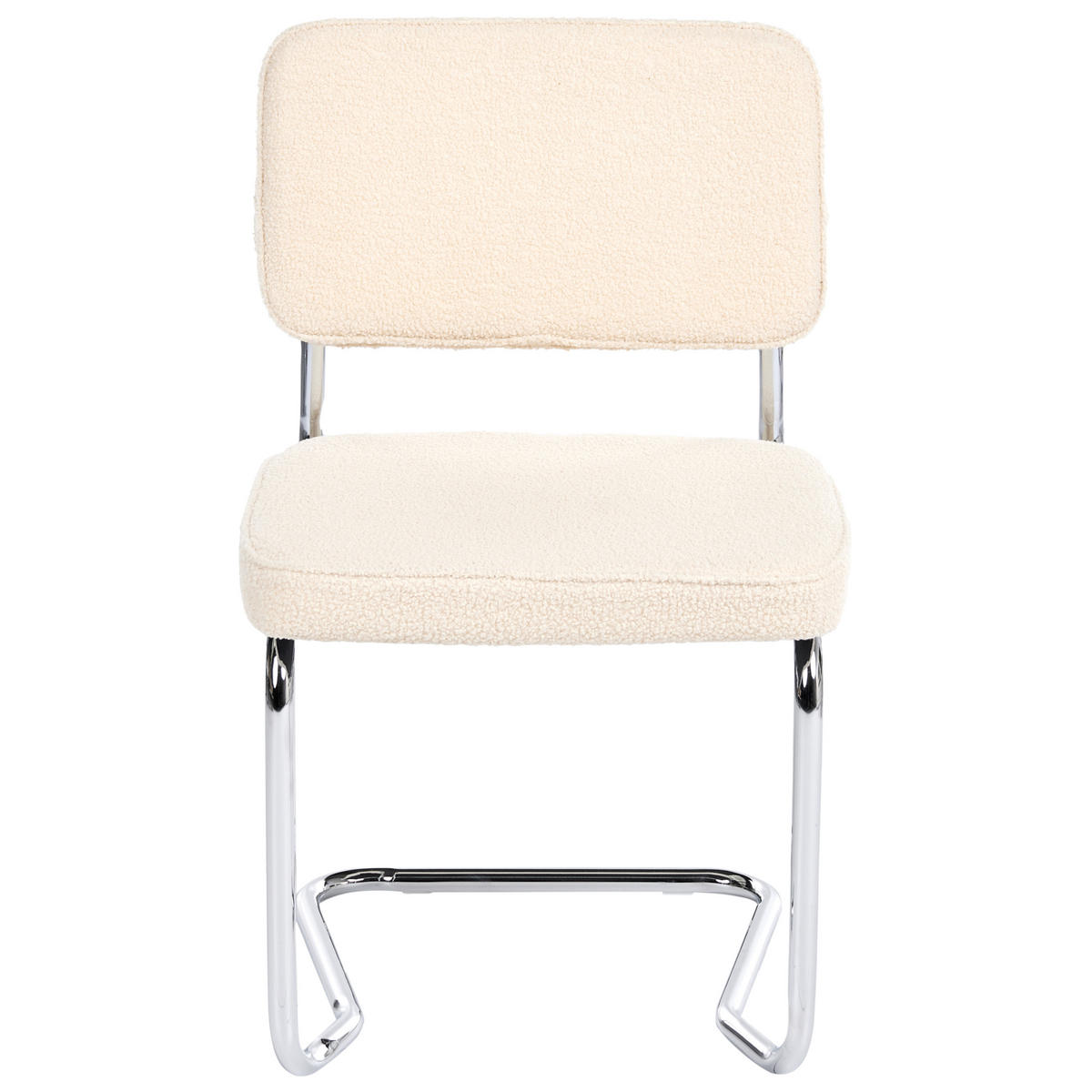 ESSZIMMERSTUHL 2er-Set Bouclé Hellbeige Irwin - Beige, Textil (50/85/53cm) - Beliani