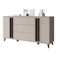 SIDEBOARD Helsinki 150 - Beige/Schwarz, Holzwerkstoff/Kunststoff (150/78/40cm) - MIRJAN24