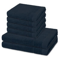 FROTTIERSET Rubin 6-teilig - Dunkelblau, Textil (50/100cm) - Ross