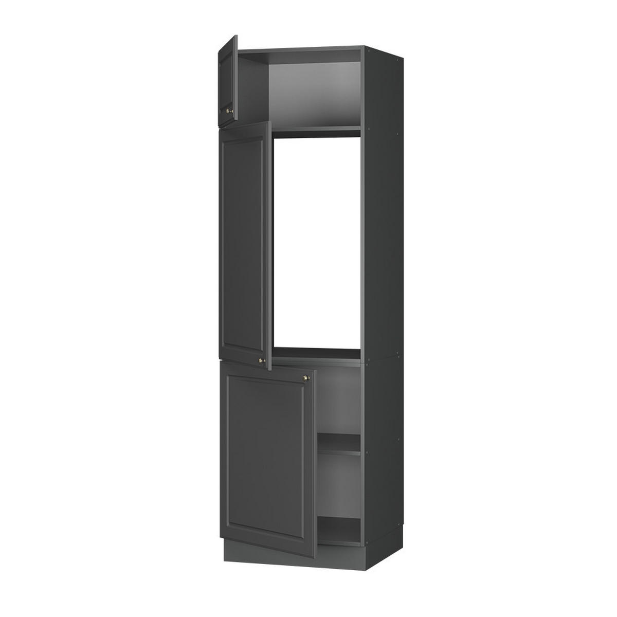 SKŘÍŇKA NA LEDNICI Fame-Line Anthrazit-Gold Landhaus - antracitová, kompozitní dřevo (60/206.8/58.1cm) - Vicco