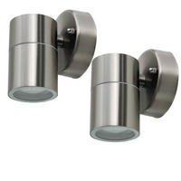 WANDLAMPE Silber Metall 2er Set - Silberfarben, Glas (8.5/11.8/9.3cm)