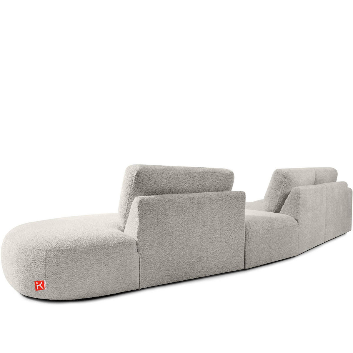 5-SITZER ECKSOFA ZUCCO Boucle rechts, Hellbraun - Hellbraun, Textil (430/84/105cm) - KONSIMO®