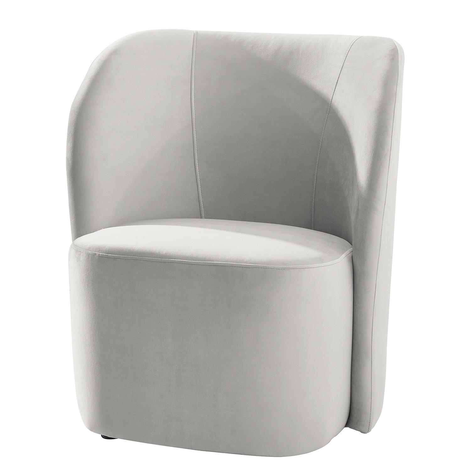 SESSEL - Silberfarben/Schwarz, Kunststoff/Textil (75/78/49cm) - home24