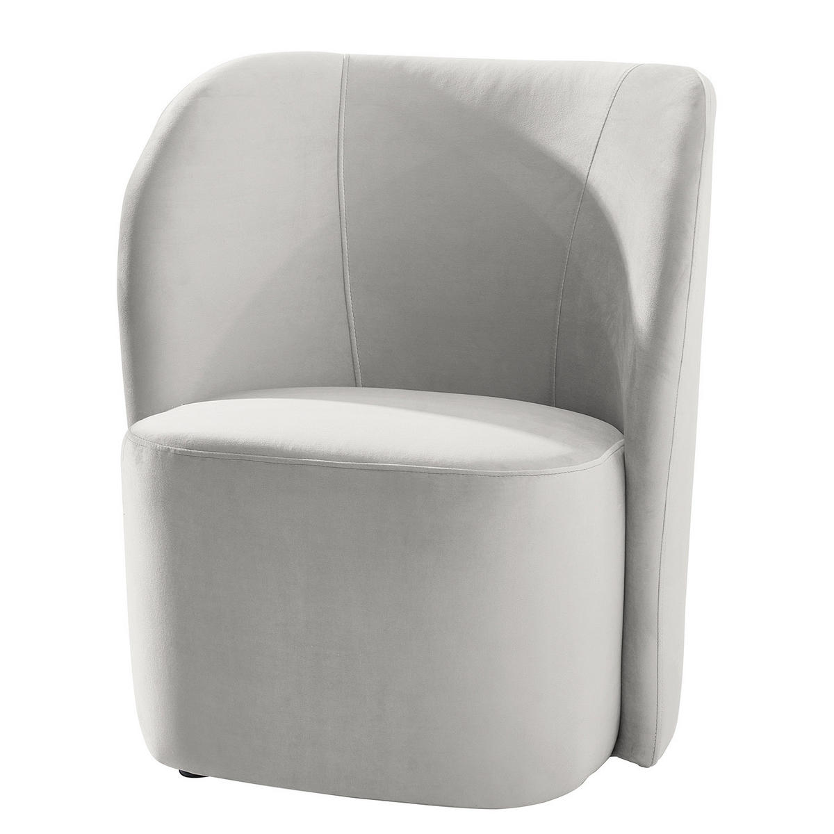 SESSEL - Silberfarben/Schwarz, Kunststoff/Textil (75/78/49cm) - home24