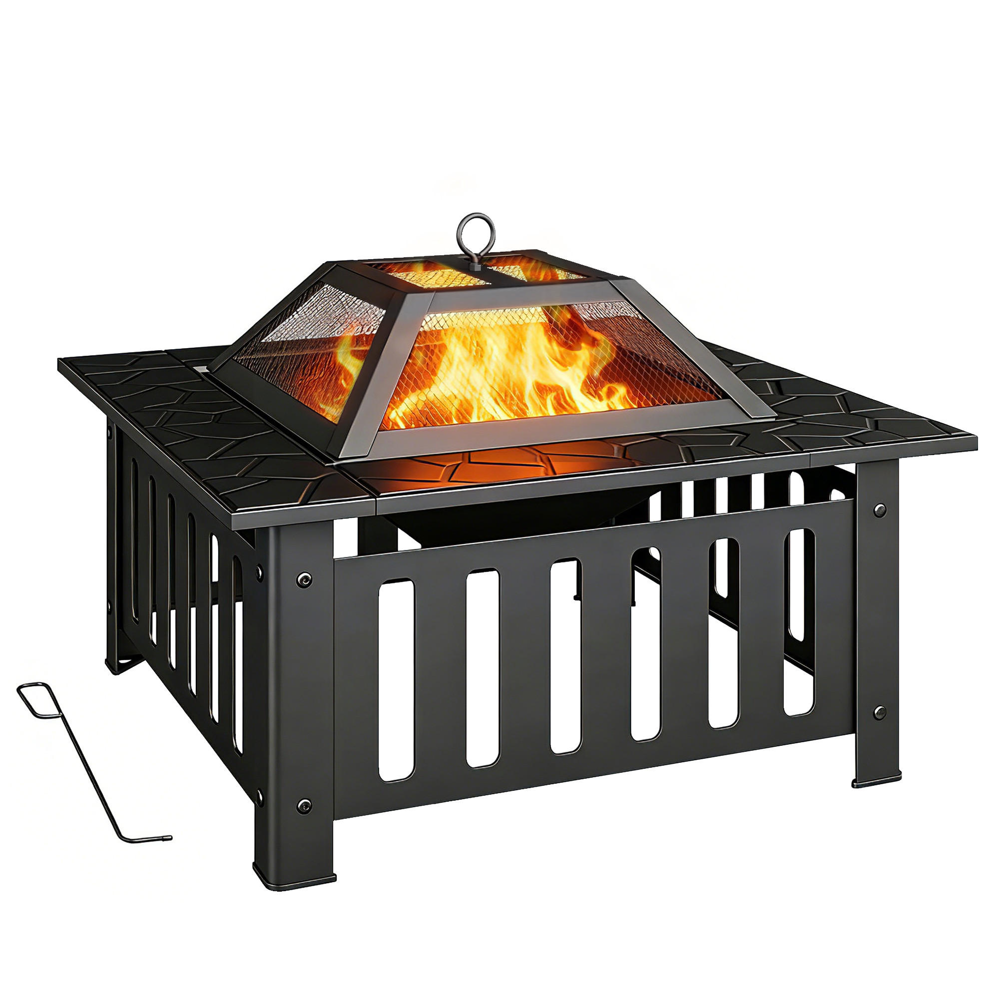ComfortXL Feuerschale Schwarz 67x47x67 cm