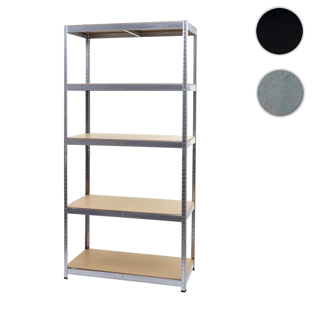 SCHWERLASTREGAL Silbergrau, Braun - Braun/Grau, Metall (101/200/61cm) - MCW