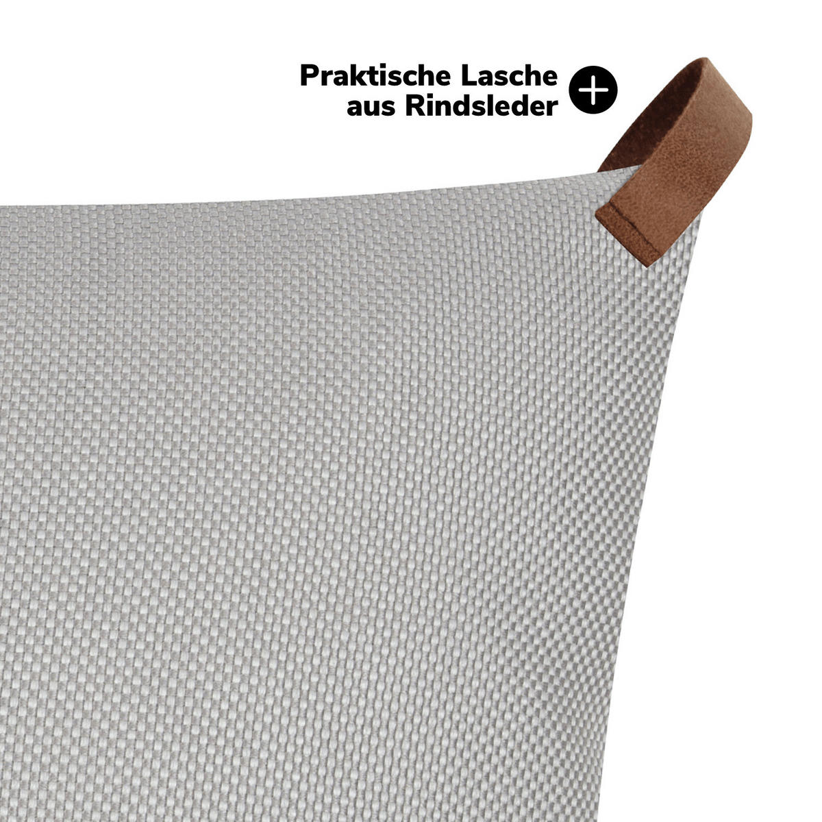 KISSENBEZUG Outdoor Das Sonnenplätzchen - Schwarz, Kunststoff (50/1cm) - Mokebo