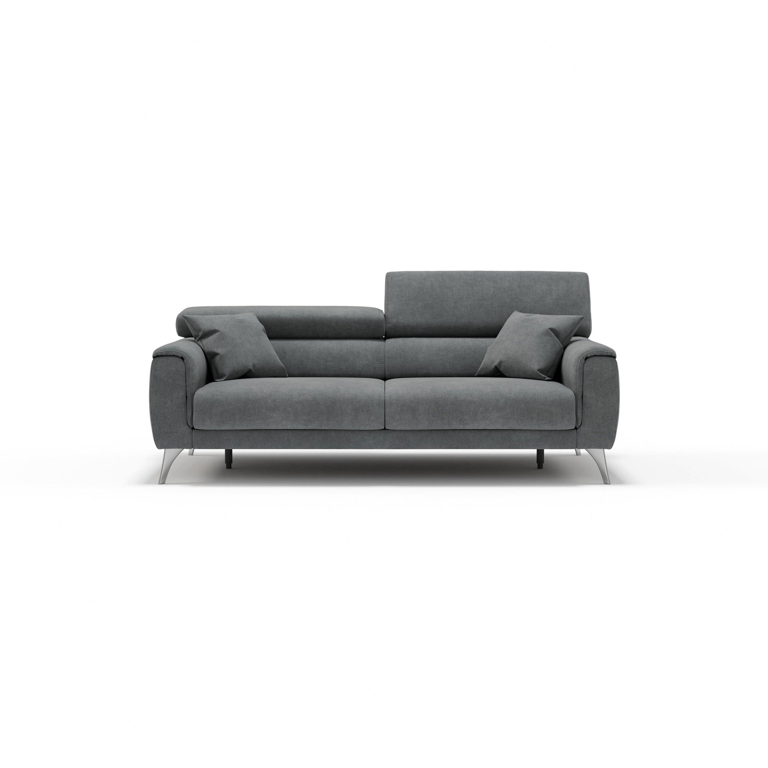 LINEARSOFA Caravaggio - Grau, Textil (199/73/102cm) - Divani.store