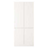 KLEIDERSCHRANK 70x40x170cm 2 Türen Stauraum Weiß - Weiß, Holz (70/170/40cm) - FLIEKS
