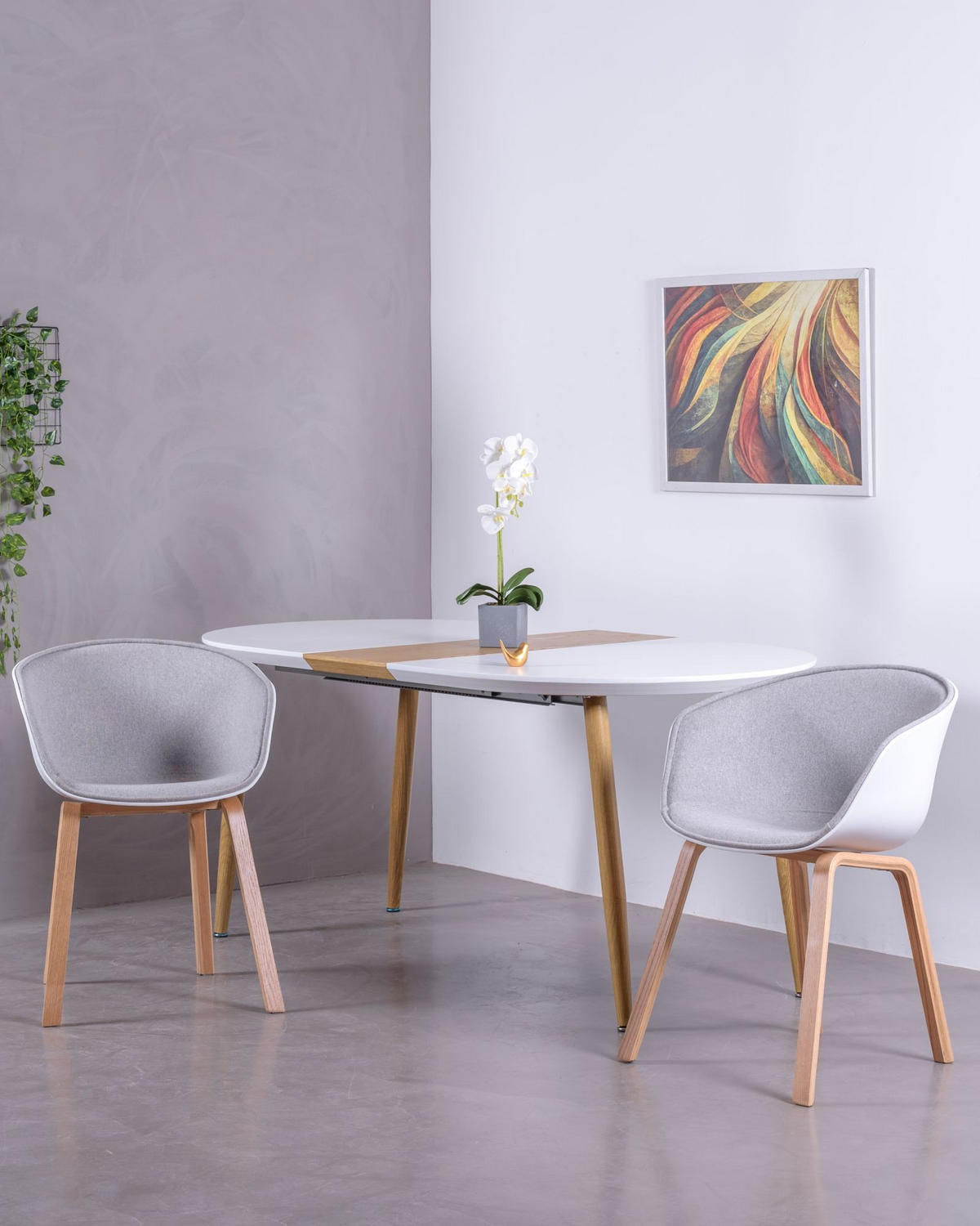 ESSTISCH Ausziehbar Oval Weiß 90/140/75 cm - Weiß, Holz (90/140/75cm) - Nest Dream