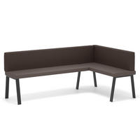ECKBANK rechts MONO Y Kunstleder glatt, 128/168 cm Braun - Braun, Kunststoff/Textil (128/168cm) - Idohome