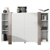 HIGHBOARD Ida Blenden in Eiche Nordic - Silbereichenfarben, Holzwerkstoff (149/101/34cm) - Vladon