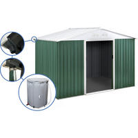 METALL-GARTENHAUS rosas Grün - Grün, Metall (267/165/245cm) - Habitat Garten