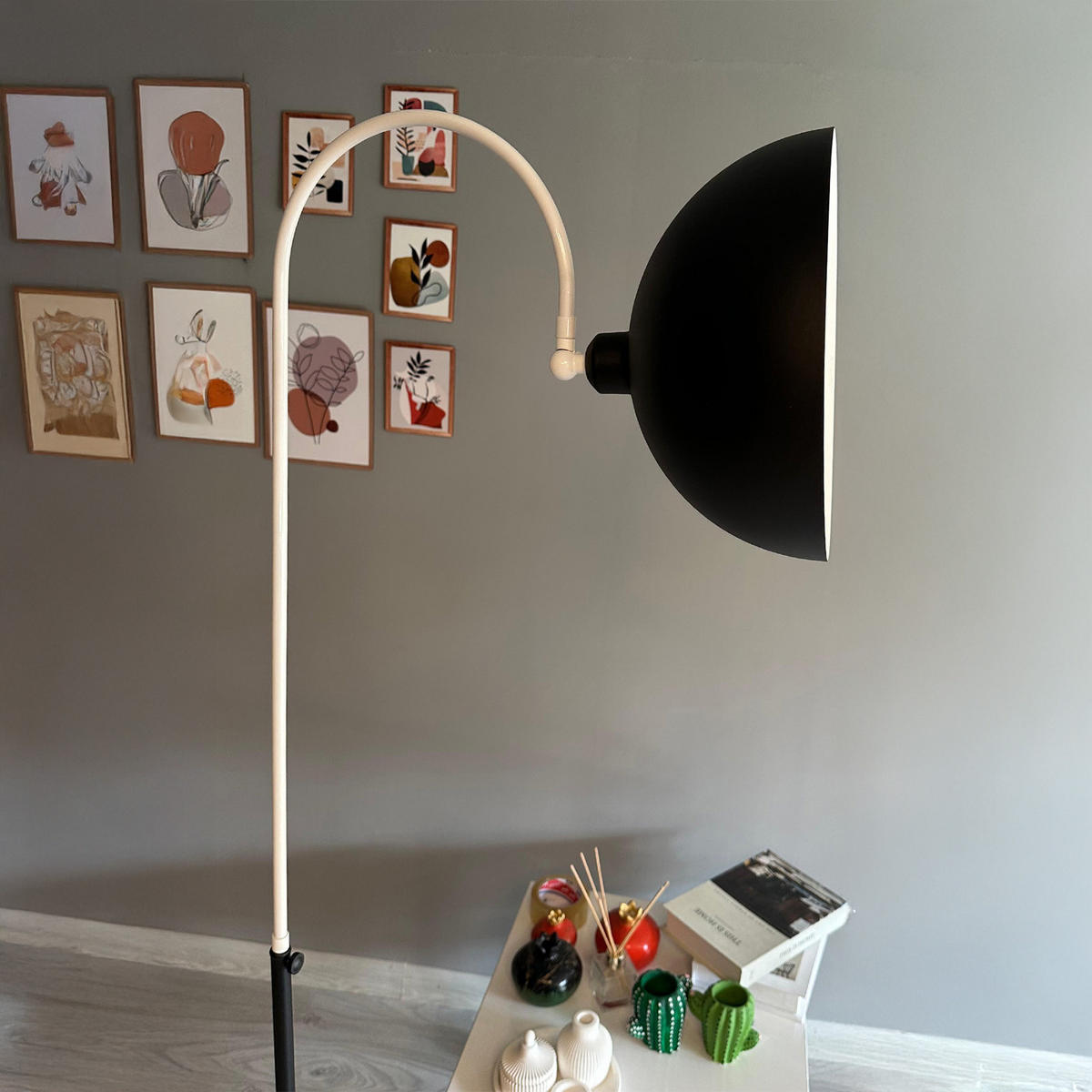 STEHLAMPE Gorkiede E27, verstellbarer Lampenschirm aus Metall - Multicolor, Metall (37/37/170cm) - Bamyum
