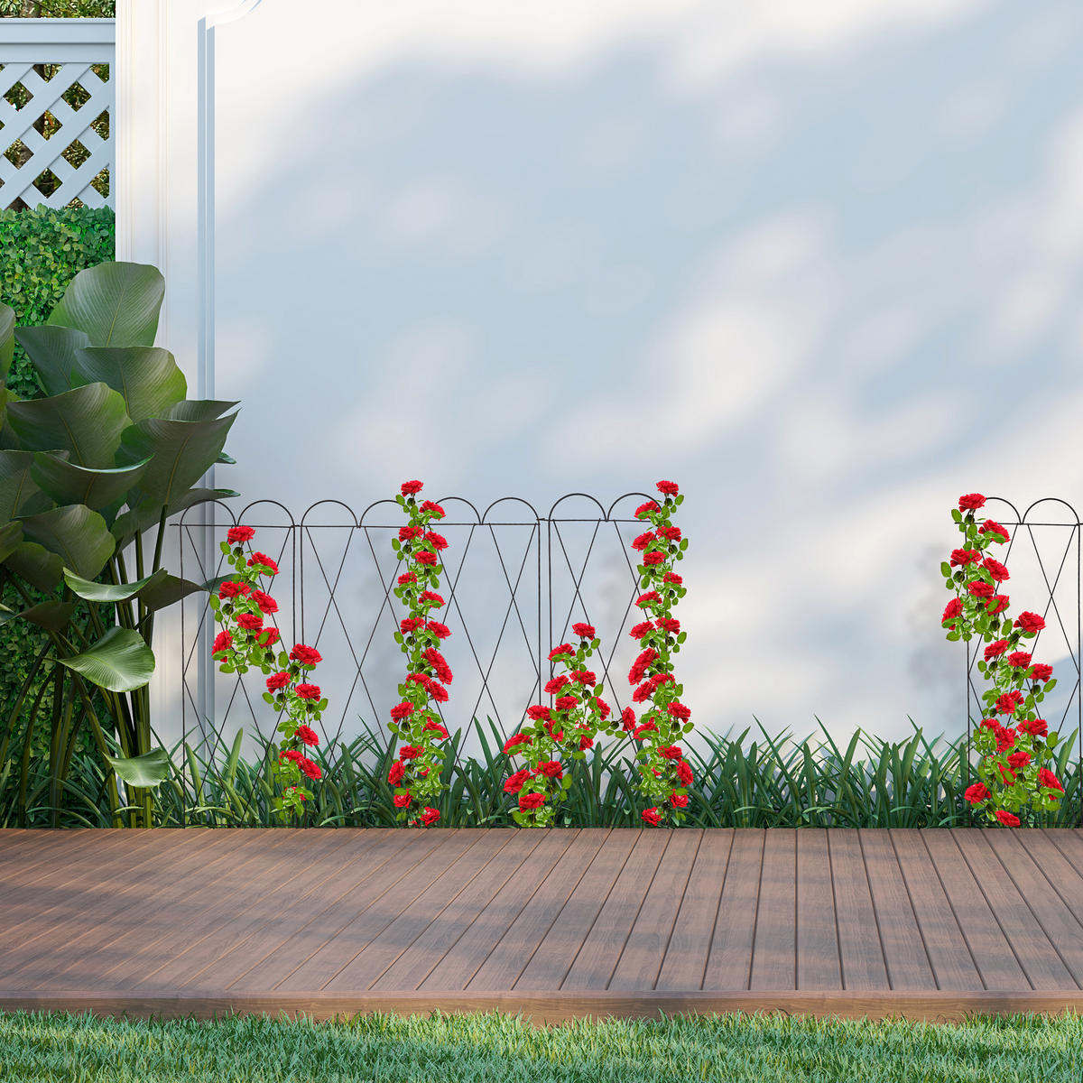 3XRANKGITTER - Dunkelbraun, Metall (145/127/1.5cm) - Relaxdays