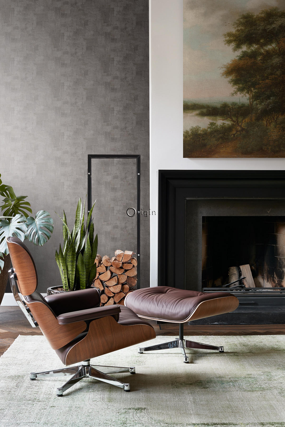 TAPETE mit malerischem Effekt 53 cm x 10.05 m - Braun, Papier (53/1000cm) - Origin Wallcoverings