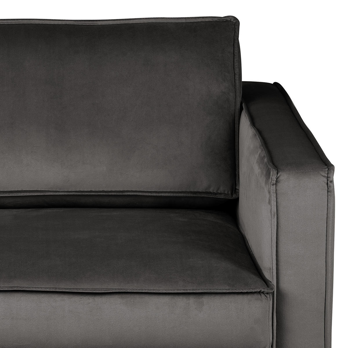 XL SESSEL - Schwarz/Grau, Textil/Metall (117/81/96cm) - home24
