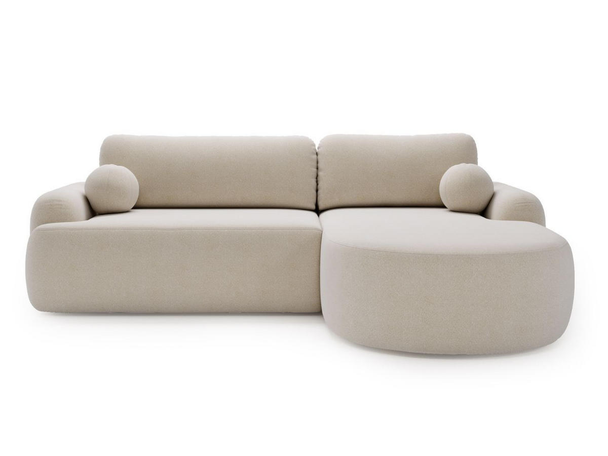 ECKSOFA Aurio Beige Rechts - Beige, Holz/Textil (261/177cm) - Graingold