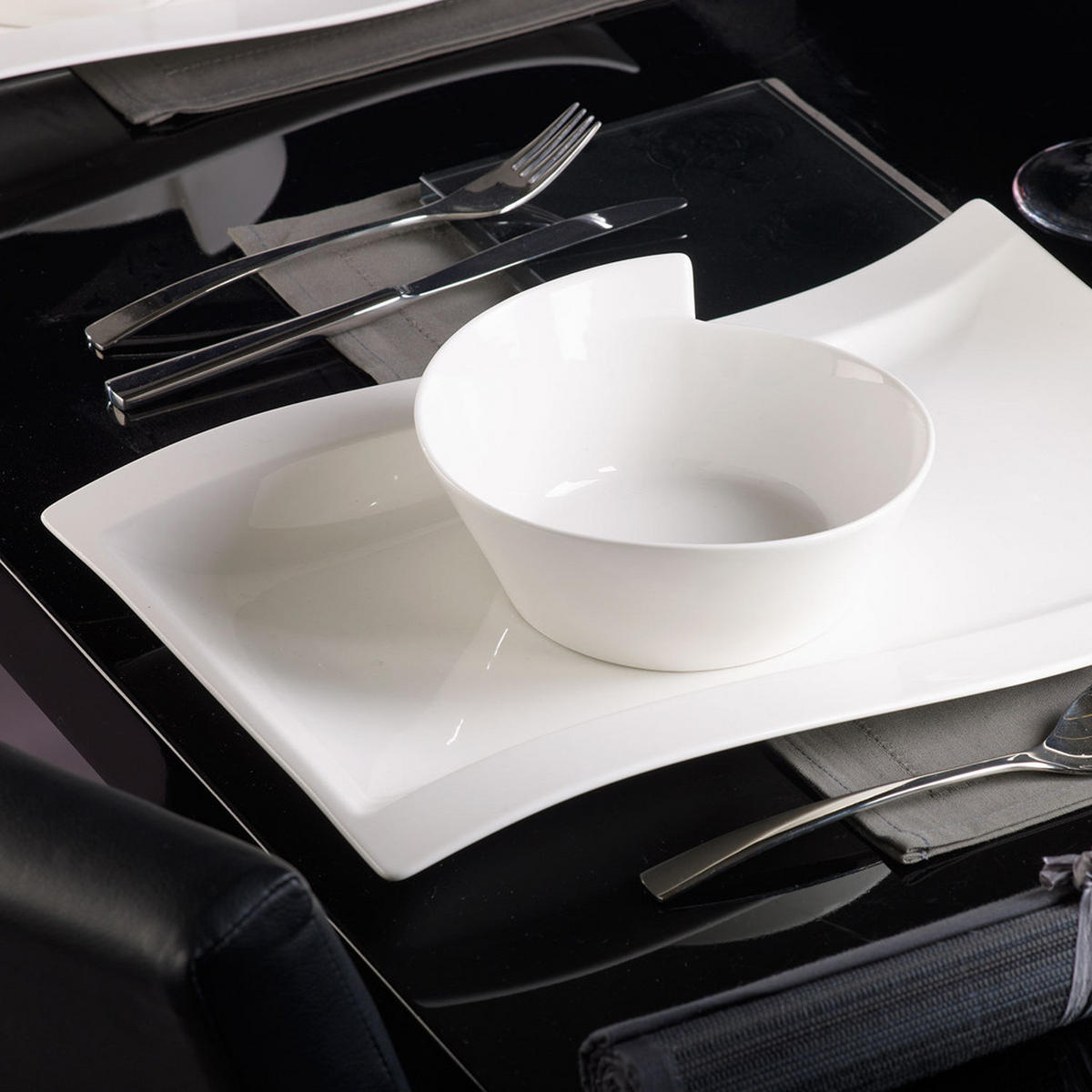 GOURMETTELLER NewWave weiß 33 x 24 cm 4er Set - Weiß, Keramik (1cm) - Villeroy & Boch