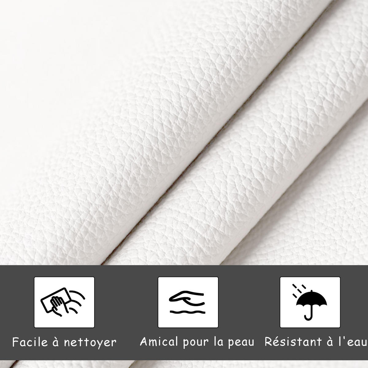 POLSTERBETT 140x190 cm LED Stauraum Lattenrost PU Kopfteil weiß - Weiß, Holz (140/190cm) - LEBENLANG