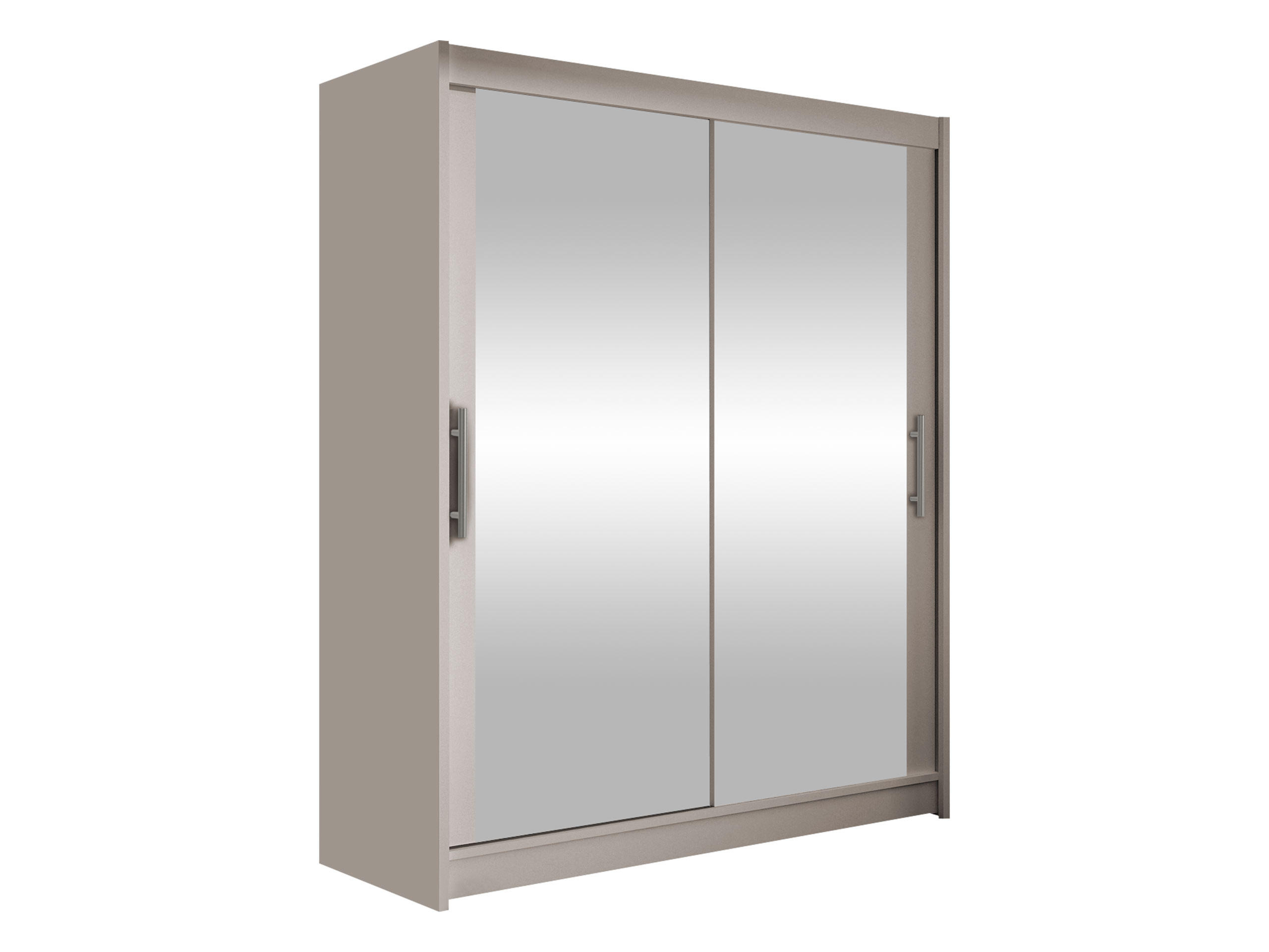 SCHWEBETÜRENSCHRANK Westa XI - Kaschmir/Silberfarben, Holzwerkstoff/Metall (150/200/58cm) - MIRJAN24