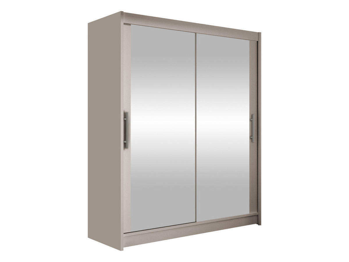 SCHWEBETÜRENSCHRANK Westa XI - Kaschmir/Silberfarben, Holzwerkstoff/Metall (150/200/58cm) - MIRJAN24