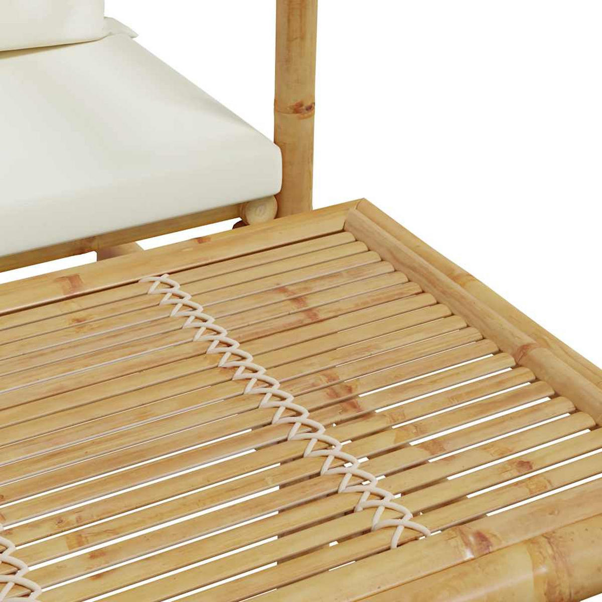 GARTENSOFA-SET 2Er Set Mit Kissen Bambus - Braun, Naturmaterialien - vidaXL