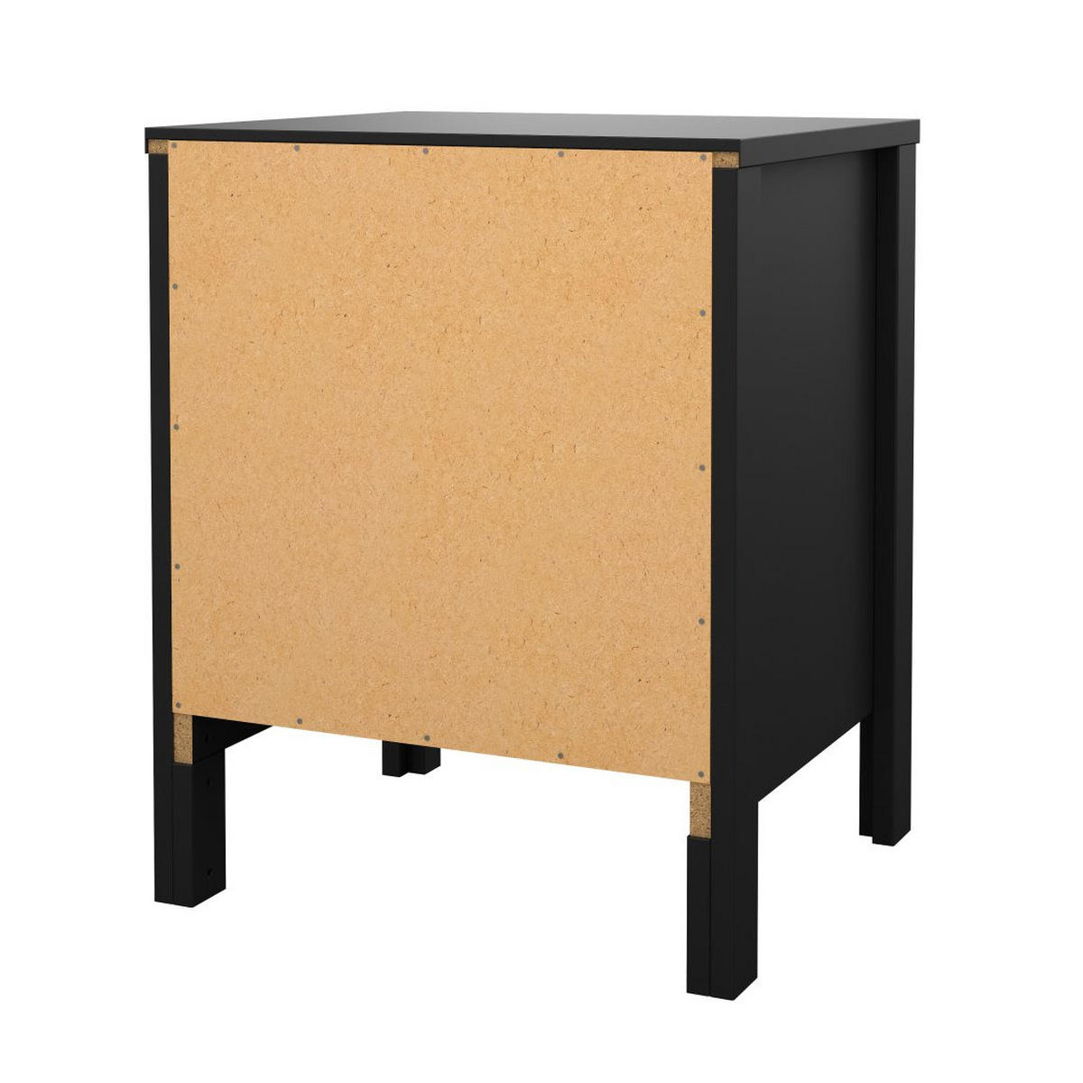 NACHTTISCH, Madrid, Schwarz, Melamin., 44 x 39 x 54 cm - Schwarz, Holzwerkstoff (44/54/39cm) - ebuy24