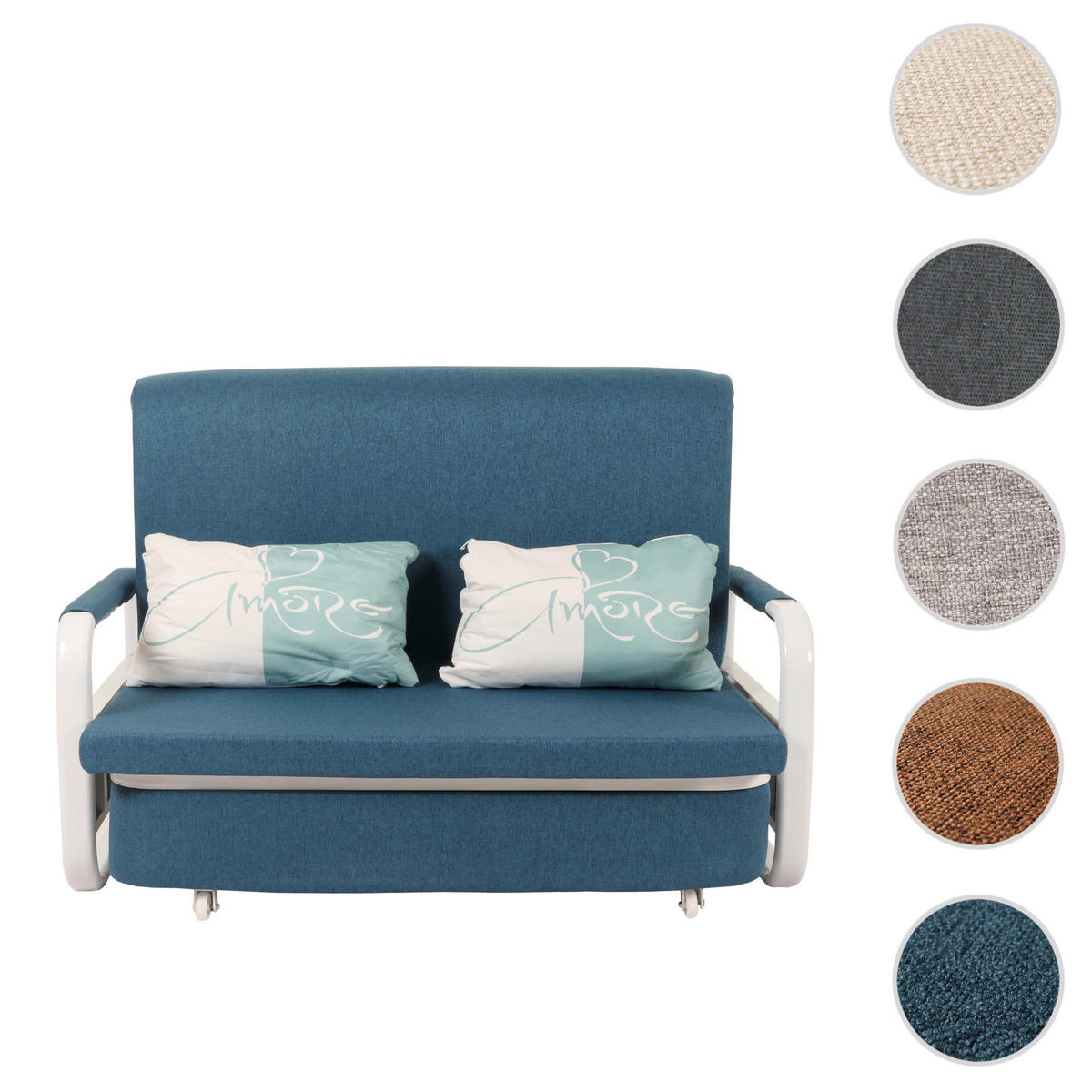 SCHLAFSOFA Blau - Blau, Textil (130/71/185cm) - MCW