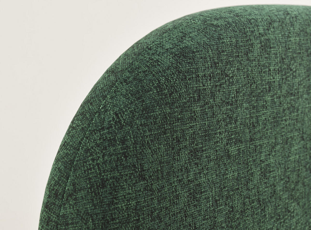 POLSTERBETT Maumere Dunkelgrün 160/200 cm im Chenille-Stoff - Dunkelgrün/Schwarz, Holz/Holzwerkstoff (160/200cm) - Maison de Reve