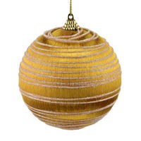 WEIHNACHTSKUGEL SANTA LILA 10cm Styropor - Goldfarben, Kunststoff (10/10/10cm) - Mondex