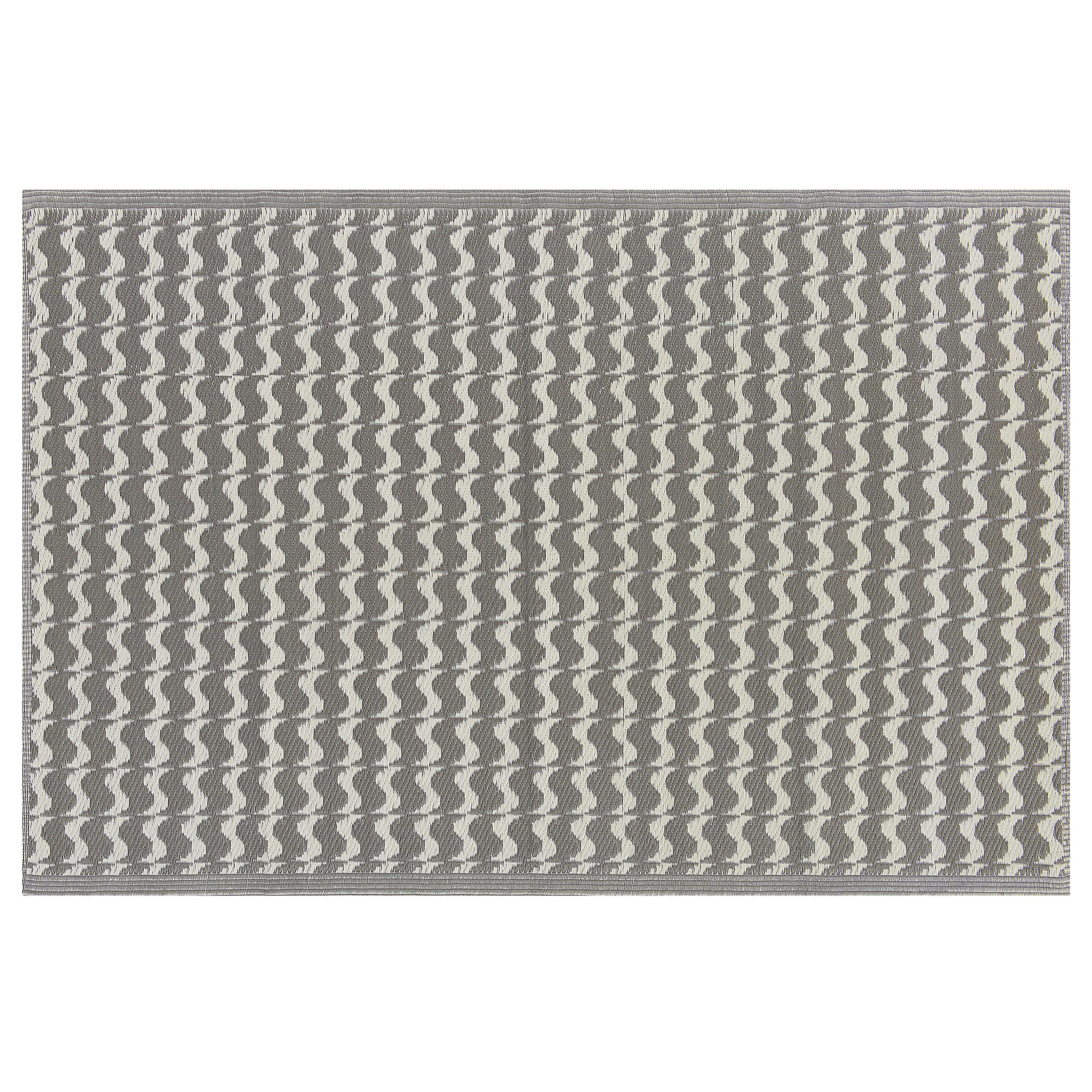OUTDOOR-TEPPICH Tumkur 180/120 cm - Grau, Kunststoff (120/180cm) - Beliani