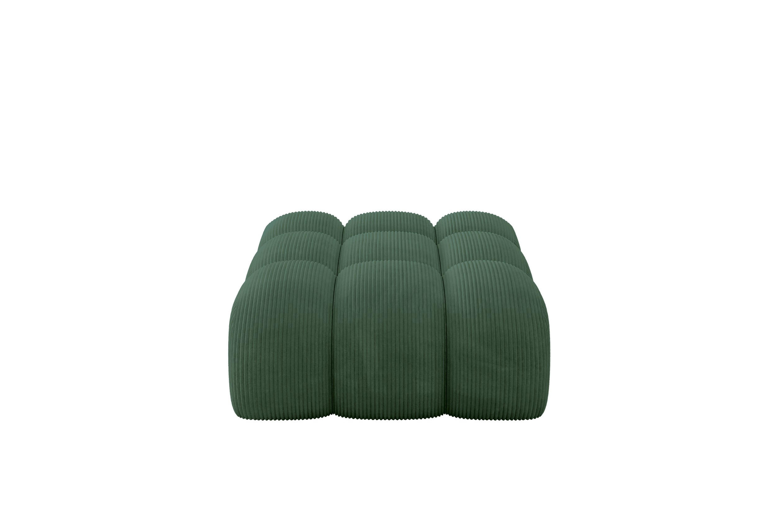 POUF OLEA-PUF 91x87x44 cm Grün Cord Modular Sitzhocker - Waldgrün/Schwarz, Holzwerkstoff/Kunststoff (91/44/87cm) - ALTDECOR