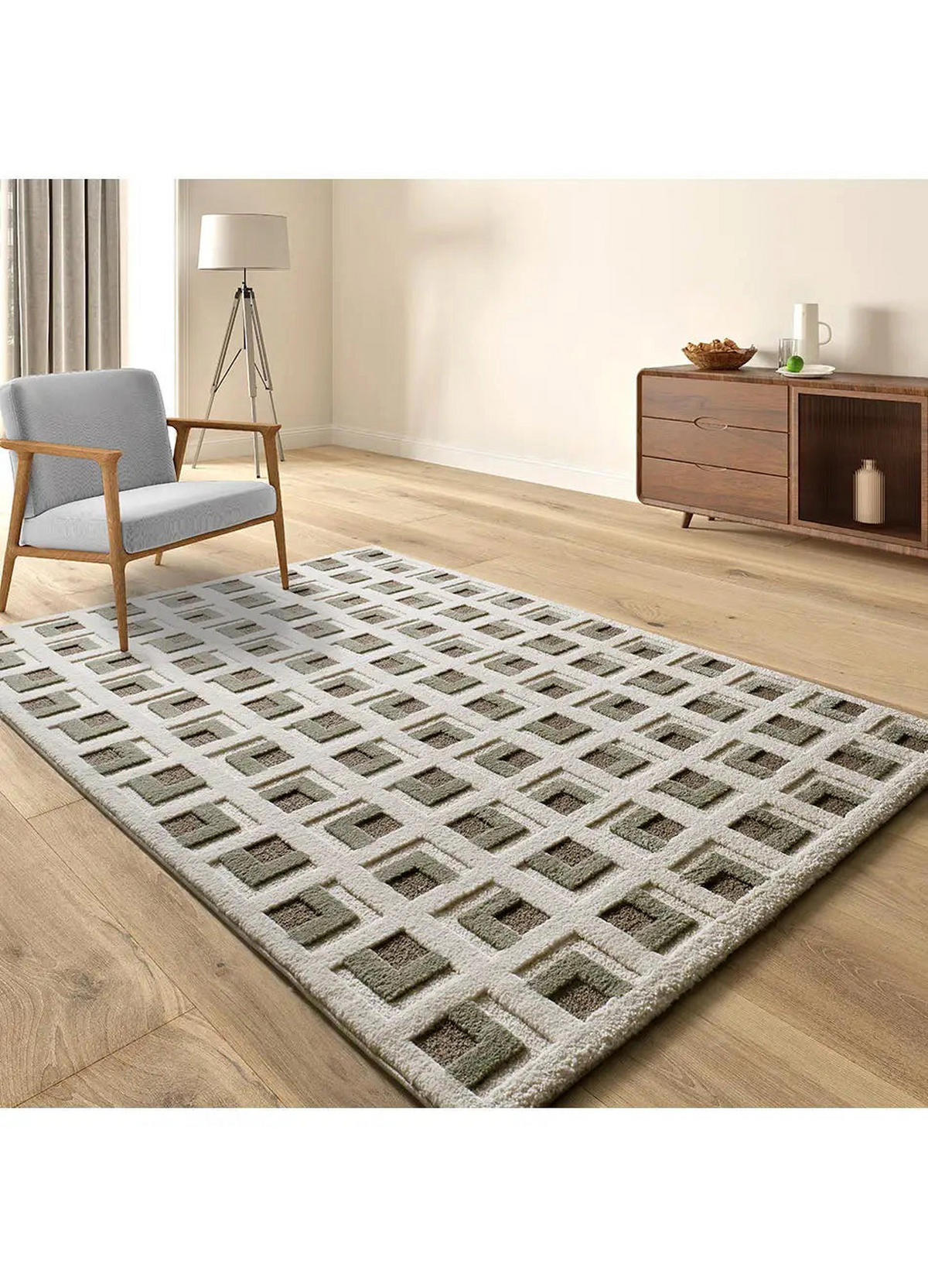 KURZFLORTEPPICH Braun / Weiß Candela 80/150 cm - Braun/Weiß, Naturmaterialien/Textil (80/150cm) - Atticgo