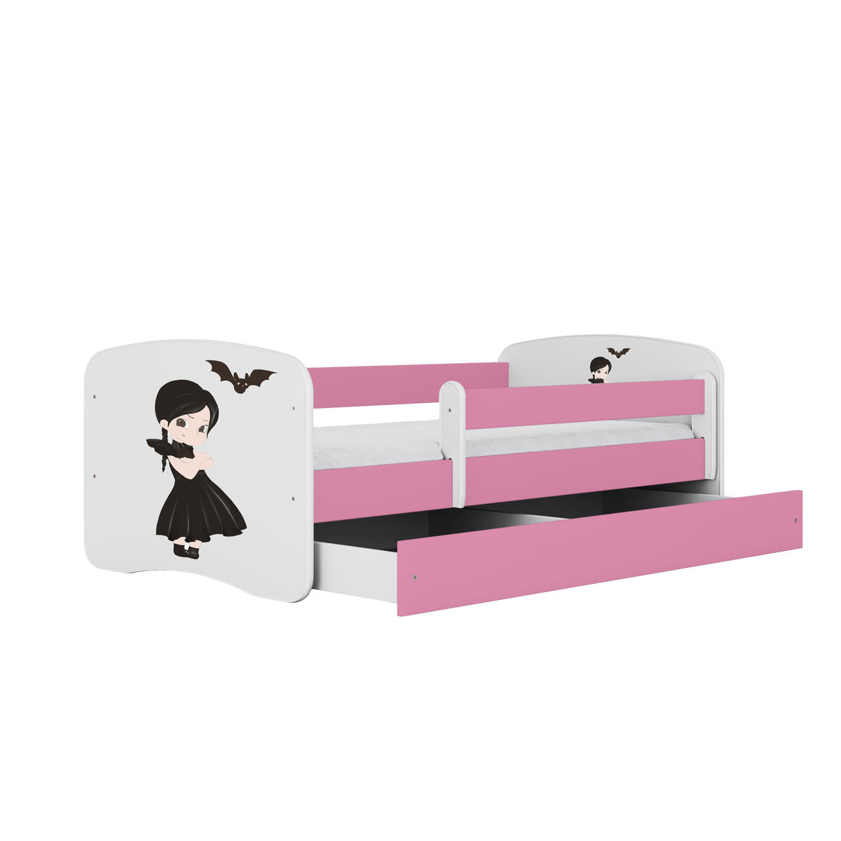 KINDERBETT Wednesday mit Schublade 180/80 90/61/184 - Rosa, Holzwerkstoff (80/180cm) - RAUMHIRSCH FURNITURE