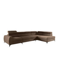 ECKSOFA Toronto Xl - Braun, Holzwerkstoff/Textil (340/200cm) - Fun Möbel