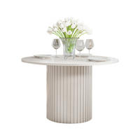 ESSTISCH mit Rillenstruktur MODERNO Kaschmir - Kaschmir, Holzwerkstoff (120/120/77cm) - Compleo24