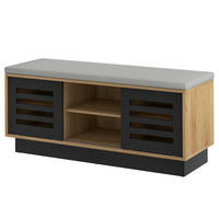 SCHUHBANK 46cm Natur - Naturfarben, Holz (35/46/100cm) - COSTWAY