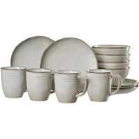 FRÜHSTÜCKS-SET Kendra hellgrau 12er Set - Hellgrau, Keramik (1/1/1cm) - Ritzenhoff Breker