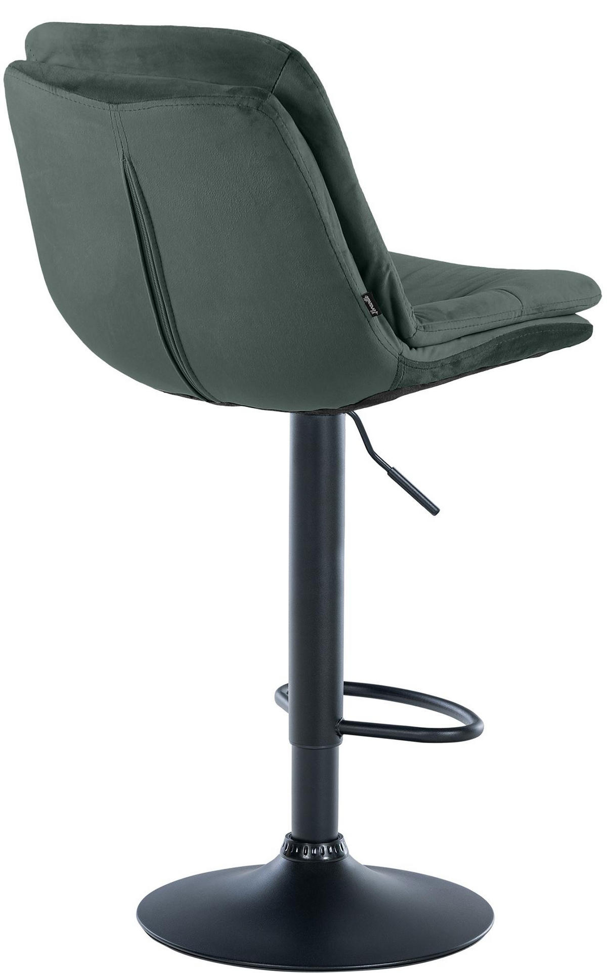 BARHOCKER Samt dunkelgrün - Dunkelgrün/Schwarz, Textil (46/94/54cm) - CLP