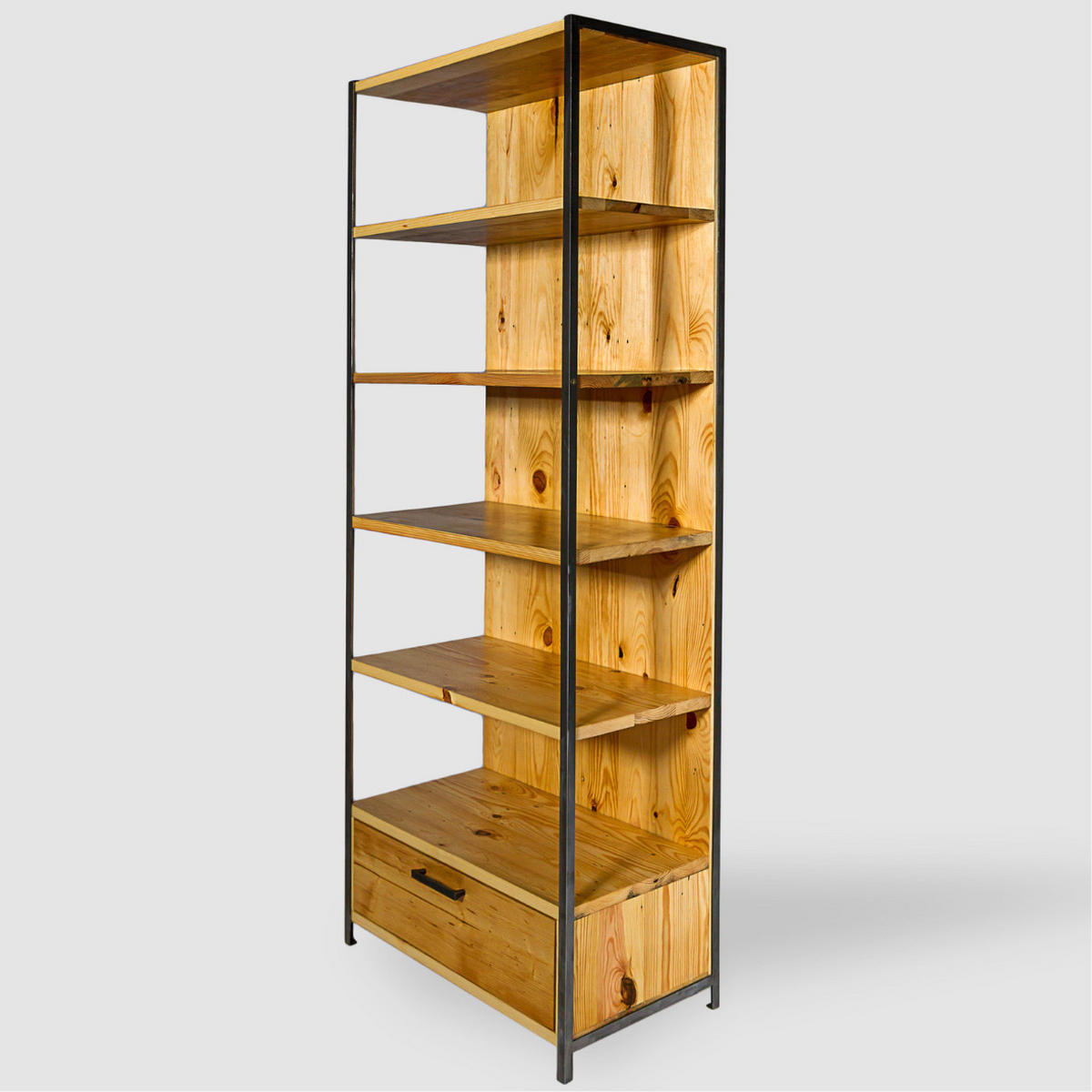 REGAL aus Kiefernholz für das Wohnzimmer - Eichefarben, Holz (70/180/40cm) - Rawood Furniture