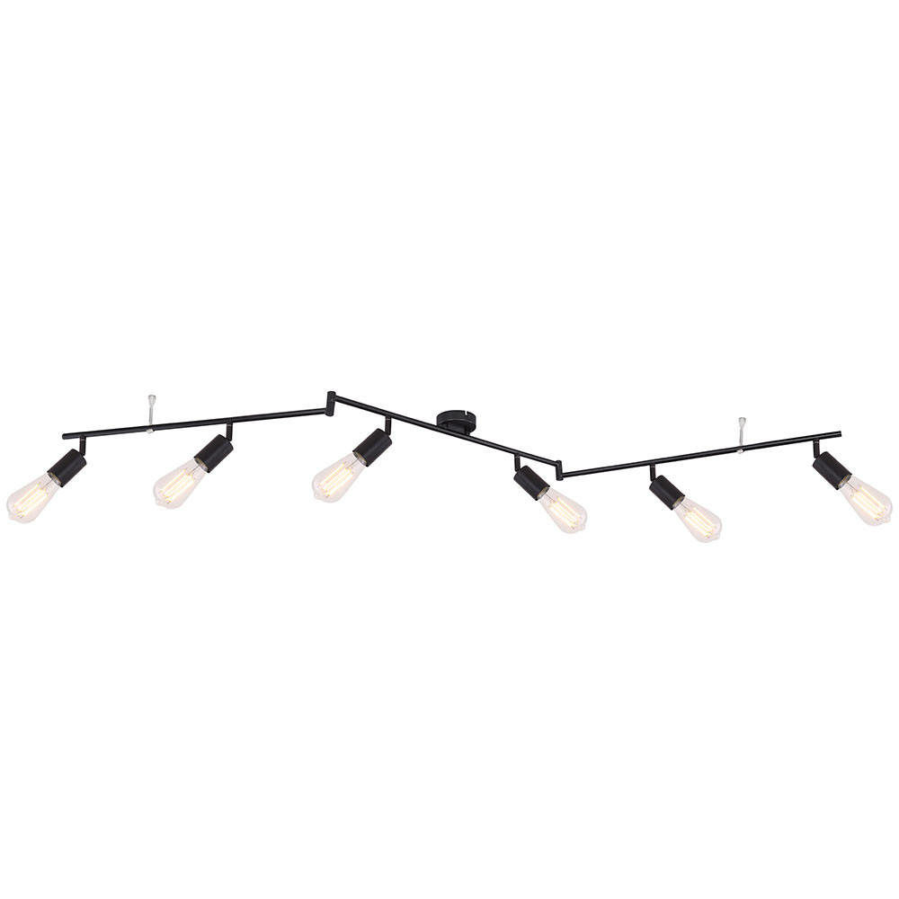 Globo Lighting Deckenleuchte Schwarz 8.5x18.5x180 cm