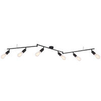 DECKENLEUCHTE Martha Metall Schwarz Schwenkbar - Schwarz, Metall (180/8.5/18.5cm) - Globo Lighting